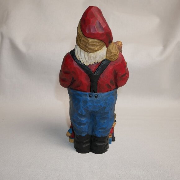 Handcrafted Santa Claus Figurine With Teddy Bear & Gifts by Craig Kirkwood Rare - Picture 4 of 9